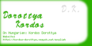 dorottya kordos business card